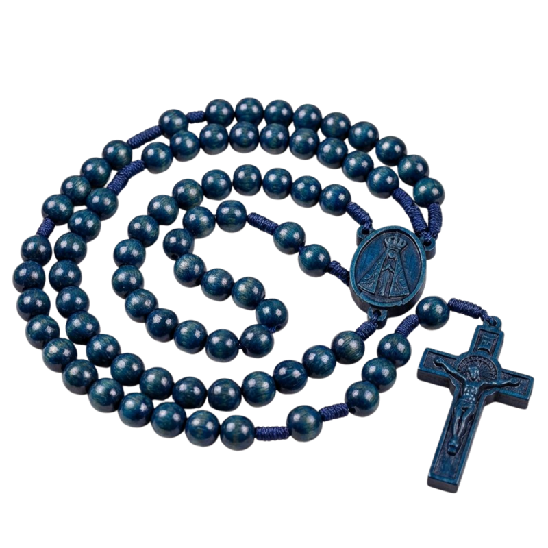 Terço Artesanal de Pau Brasil Nossa Senhora Aparecida