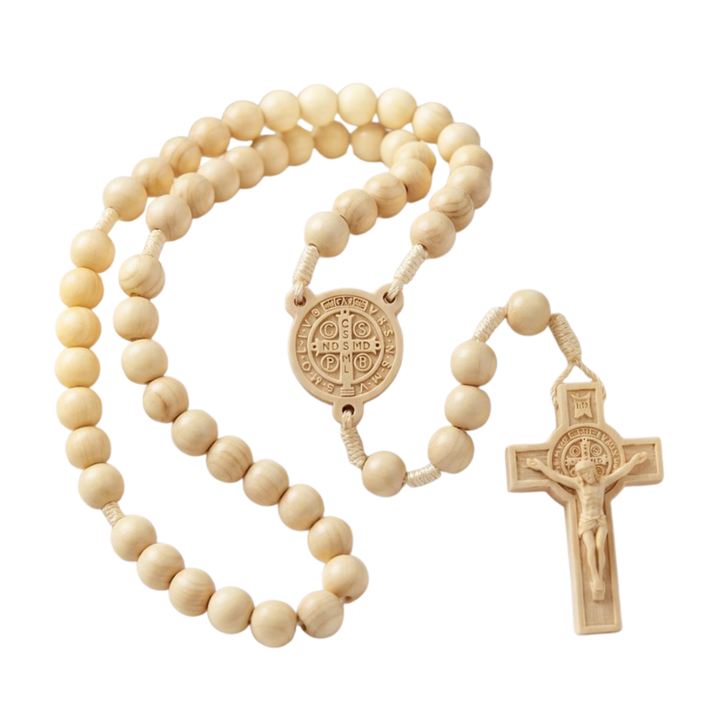 Terço Artesanal de Pau Brasil Nossa Senhora Aparecida