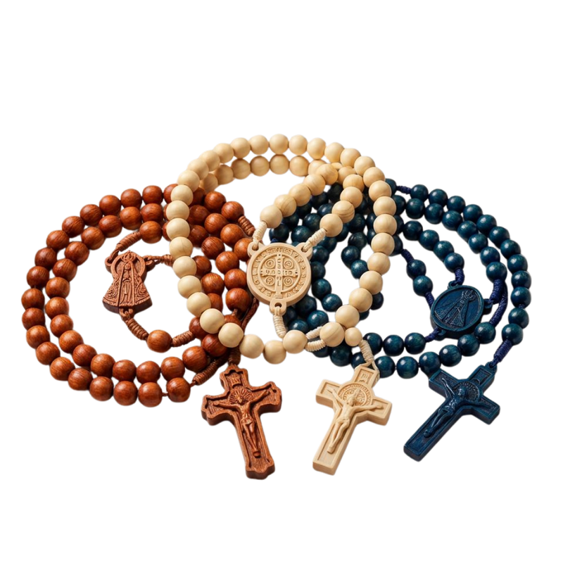 Terço Artesanal de Pau Brasil Nossa Senhora Aparecida