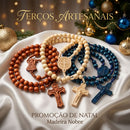 Terço Artesanal de Pau Brasil Nossa Senhora Aparecida