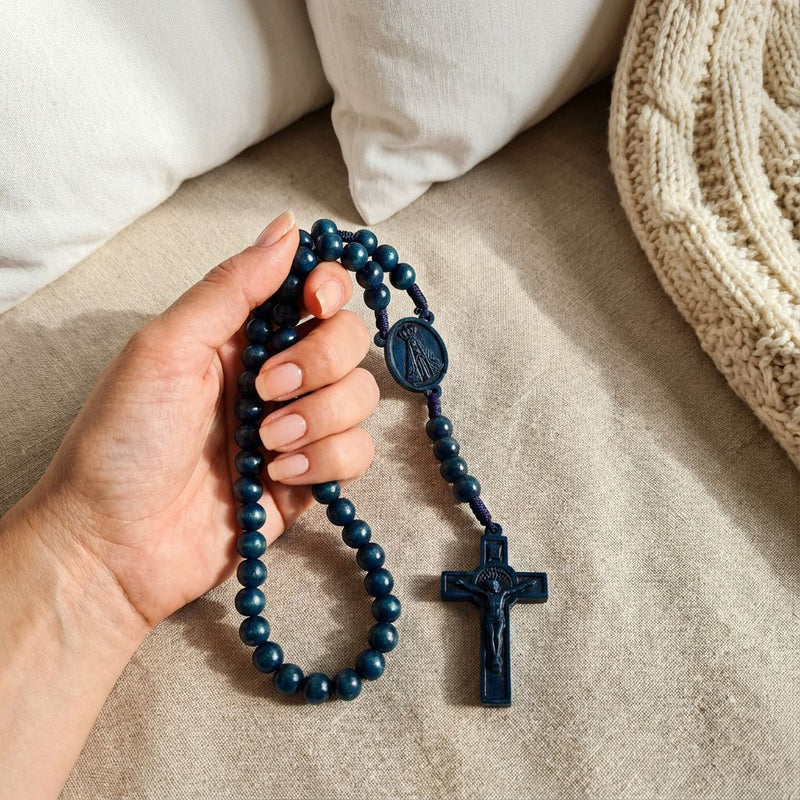 Terço Artesanal de Pau Brasil Nossa Senhora Aparecida