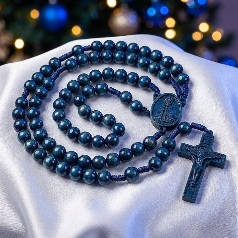 Terço Artesanal de Pau Brasil Nossa Senhora Aparecida