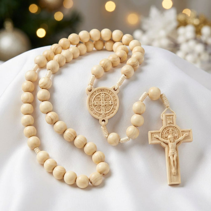 Terço Artesanal de Pau Brasil Nossa Senhora Aparecida