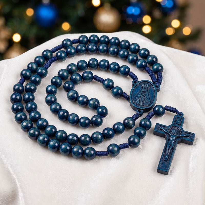 Terço Artesanal de Pau Brasil Nossa Senhora Aparecida